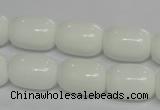 CPB14 15.5 inches 13*18mm drum white porcelain beads wholesale