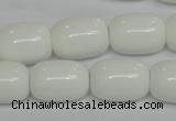 CPB15 15.5 inches 15*20mm drum white porcelain beads wholesale