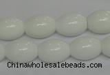 CPB18 15.5 inches 12*16mm rice white porcelain beads wholesale