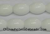 CPB20 15.5 inches 15*20mm rice white porcelain beads wholesale