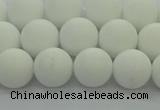 CPB413 15.5 inches 10mm round matte white porcelain beads