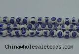 CPB533 15.5 inches 10mm round Painted porcelain beads