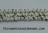 CPB552 15.5 inches 8mm round Painted porcelain beads