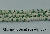 CPB585 15.5 inches 14mm round Painted porcelain beads