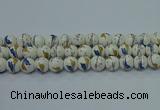 CPB592 15.5 inches 8mm round Painted porcelain beads