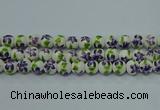 CPB622 15.5 inches 8mm round Painted porcelain beads