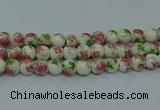 CPB651 15.5 inches 6mm round Painted porcelain beads