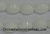 CPB70 15.5 inches 12*16mm rice white porcelain beads wholesale