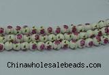 CPB743 15.5 inches 10mm round Painted porcelain beads