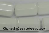 CPB78 15.5 inches 15*25mm column white porcelain beads wholesale