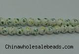 CPB781 15.5 inches 6mm round Painted porcelain beads