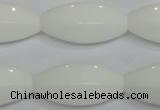 CPB81 15.5 inches 15*30mm rice white porcelain beads wholesale