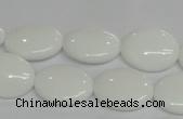 CPB87 15.5 inches 13*18mm oval white porcelain beads wholesale