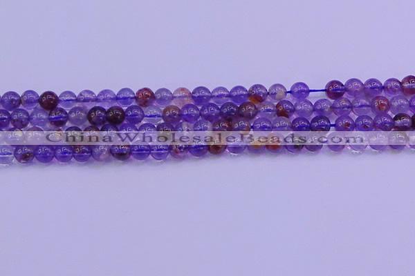 CPC601 15.5 inches 6mm round purple phantom quartz beads