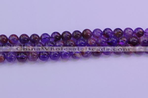 CPC603 15.5 inches 10mm round purple phantom quartz beads