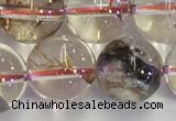 CPC654 15.5 inches 12mm round yellow phantom quartz beads