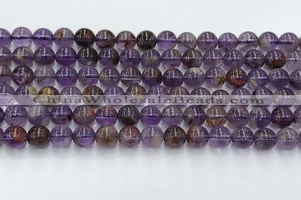 CPC665 15.5 inches 6mm round purple phantom quartz beads wholesale