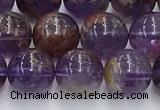 CPC666 15.5 inches 8mm round purple phantom quartz beads wholesale