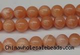 CPE03 15.5 inches 8mm round peach stone beads wholesale