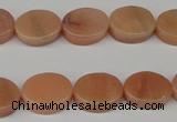 CPE26 15.5 inches 10*14mm oval peach stone beads wholesale