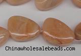 CPE28 15.5 inches 15*20mm teardrop peach stone beads wholesale