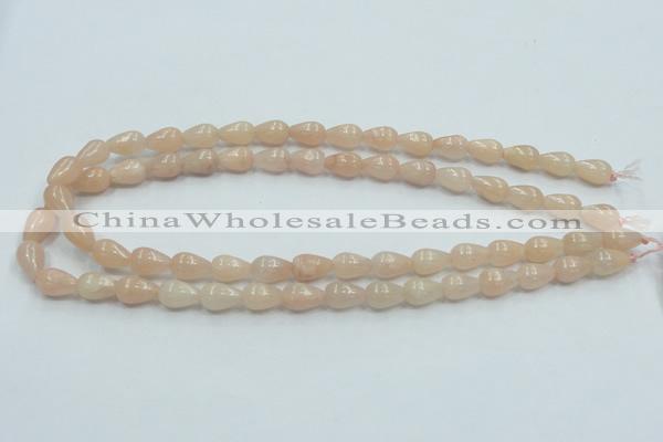 CPI01 15.5 inches 8*12mm teardrop pink aventurine jade beads