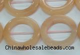 CPI105 15.5 inches 25mm donut pink aventurine jade beads