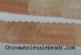 CPI155 15.5 inches 18*25mm carved rectangle pink aventurine jade beads