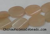 CPI157 15.5 inches 13*18mm twisted oval pink aventurine jade beads