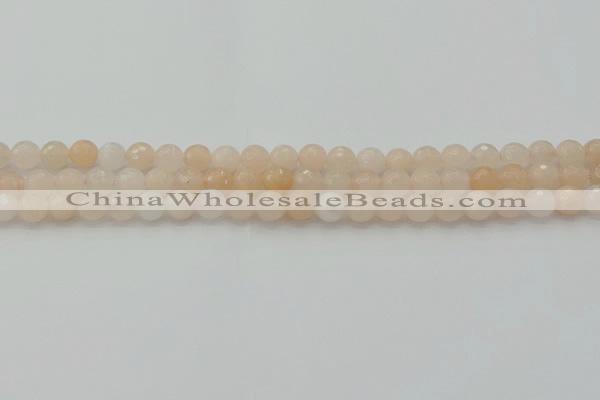 CPI210 15.5 inches 4mm faceted round pink aventurine jade beads