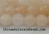 CPI212 15.5 inches 8mm faceted round pink aventurine jade beads