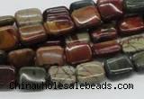 CPJ08 15.5 inches 8*10mm rectangle picasso jasper beads wholesale