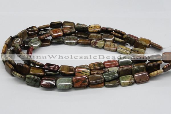 CPJ10 15.5 inches 13*18mm rectangle picasso jasper beads wholesale
