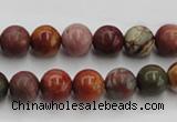 CPJ102 15.5 inches 8mm round picasso jasper gemstone beads wholesale