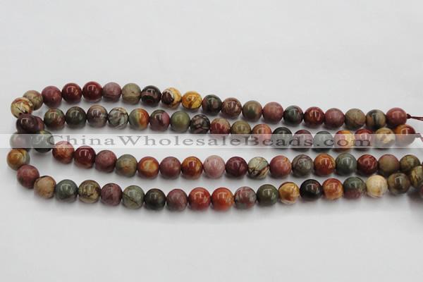 CPJ102 15.5 inches 8mm round picasso jasper gemstone beads wholesale