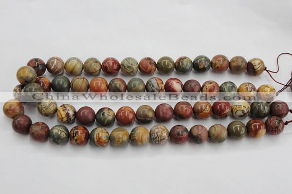 CPJ104 15.5 inches 12mm round picasso jasper gemstone beads wholesale