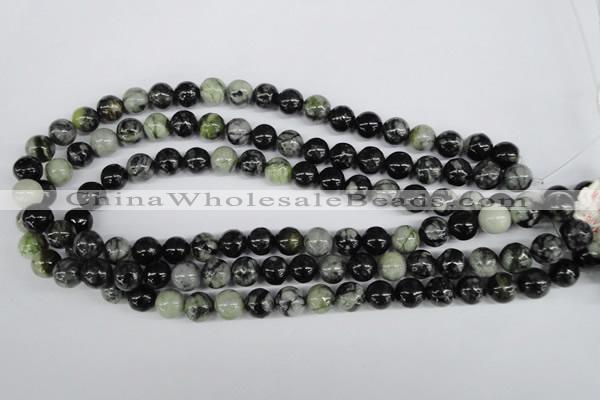 CPJ204 15.5 inches 10mm round green picasso jasper beads