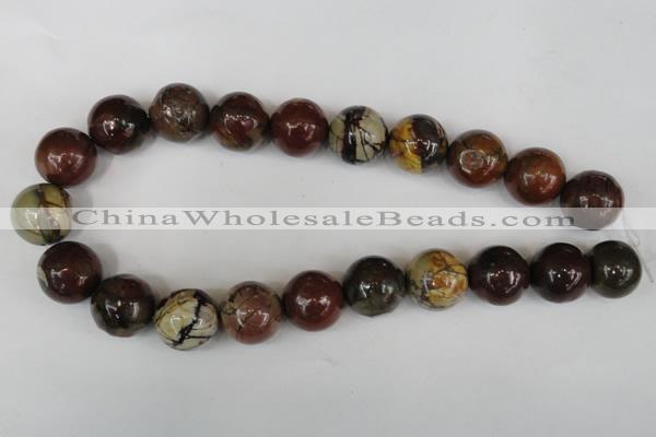 CPJ369 15.5 inches 20mm round picasso jasper gemstone beads