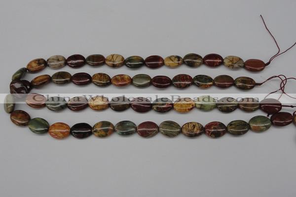 CPJ402 15 inches 12*16mm oval picasso jasper gemstone beads