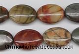 CPJ404 15 inches 15*20mm oval picasso jasper gemstone beads