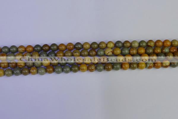 CPJ451 15.5 inches 6mm round wildhorse picture jasper beads