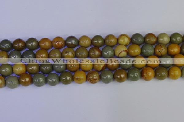 CPJ455 15.5 inches 14mm round wildhorse picture jasper beads