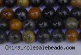 CPJ471 15.5 inches 6mm round black picasso jasper beads wholesale