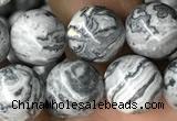 CPJ583 15.5 inches 10mm round grey picture jasper beads wholesale