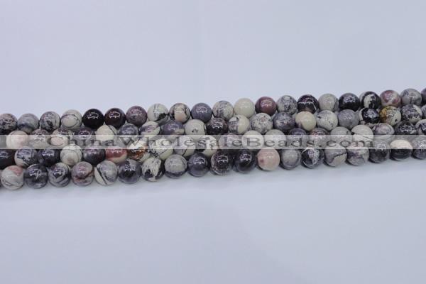 CPJ603 15.5 inches 10mm round purple striped jasper beads wholesale