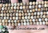 CPJ650 15.5 inches 4mm round matte picture jasper beads wholesale