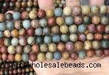 CPJ672 15.5 inches 8mm round picasso jasper beads wholesale