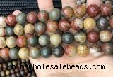 CPJ674 15.5 inches 12mm round picasso jasper beads wholesale