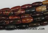 CPJ70 15.5 inches 6*12mm rice picasso jasper gemstone beads