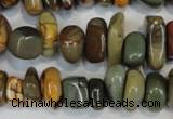 CPJ95 15.5 inches 6*14mm nuggets picasso jasper gemstone beads